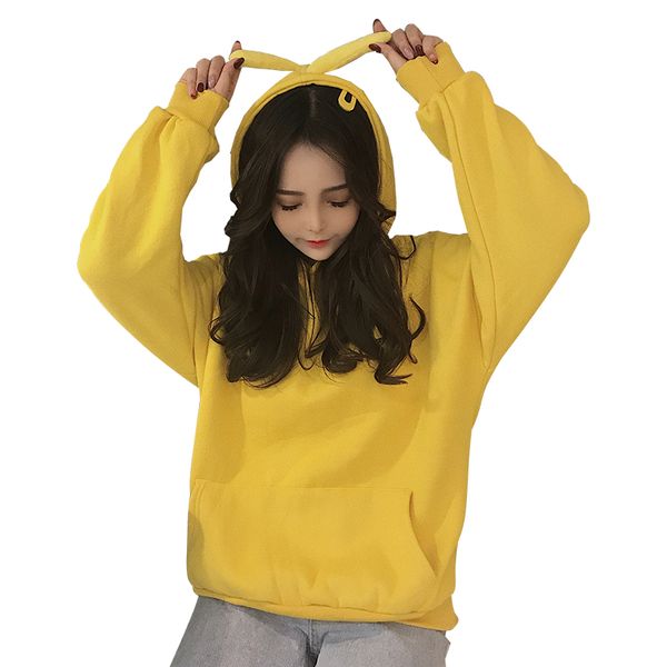 women kawaii harajuku hoodies kpop yellow pink sweet girls ulzzang fleece autumn winter hooded sweatshirt moletom pullovers, Black;brown
women kawaii harajuku hoodies kpop yellow pink sweet girls ulzzang fleece autumn winter hooded sweatshirt moletom pullovers, Black;brown