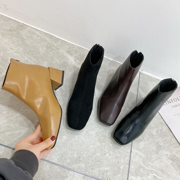 med heel boots women's shoes platform booties ladies zipper luxury designer boots-women winter footwear rubber ankle, Black
med heel boots women's shoes platform booties ladies zipper luxury designer boots-women winter footwear rubber ankle, Black