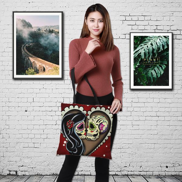 double-sided printing bag punk style women large shopping bag shoulder for ladies linen hand evil characters customized
double-sided printing bag punk style women large shopping bag shoulder for ladies linen hand evil characters customized