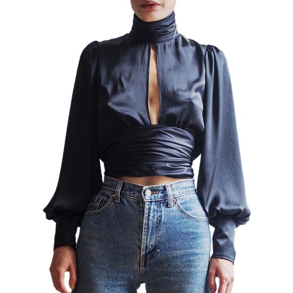 satin blouse designer women crew neck lace up bow turtleneck shirt backless blouses blusas women puff sleeve crop asbl30142, White
satin blouse designer women crew neck lace up bow turtleneck shirt backless blouses blusas women puff sleeve crop asbl30142, White