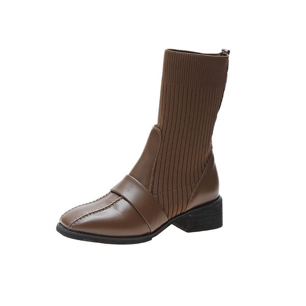 new casual women's shoes knitted socks boots stretch fabric warm boots comfortable square head high-non-slip shoes, Black
new casual women's shoes knitted socks boots stretch fabric warm boots comfortable square head high-non-slip shoes, Black