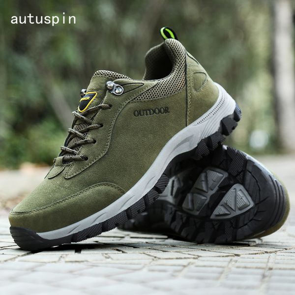 autuspin mountain hiking shoes for men breathable leather men's sneakers hunting tactical boots outdoor rubber trekking shoes 
autuspin mountain hiking shoes for men breathable leather men's sneakers hunting tactical boots outdoor rubber trekking shoes