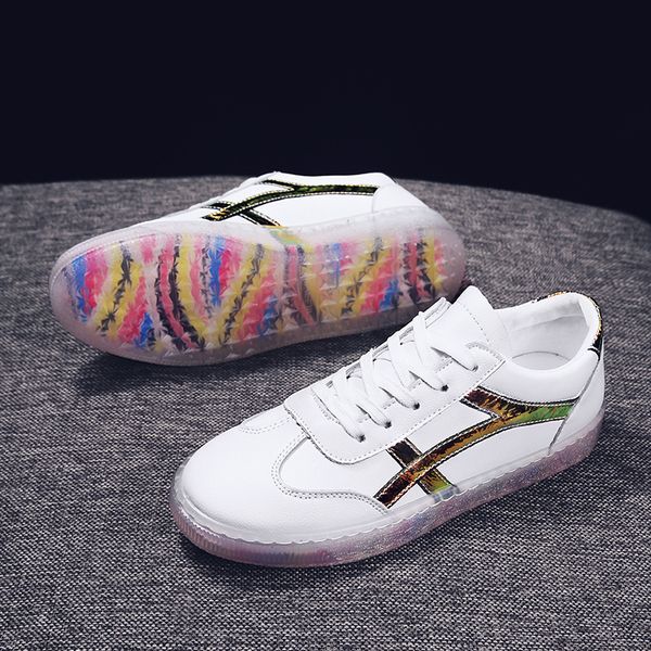 korean-style cool jelly colorful bottom women's shoes 2019 summer new style leather versatile sneaker low macbook fashion sh, Black
korean-style cool jelly colorful bottom women's shoes 2019 summer new style leather versatile sneaker low macbook fashion sh, Black