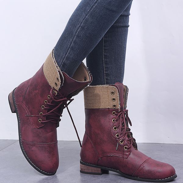 2019 new women's shoes retro autumn and winter lace boots round head low heel knight boots in the tube women's z179, Black
2019 new women's shoes retro autumn and winter lace boots round head low heel knight boots in the tube women's z179, Black