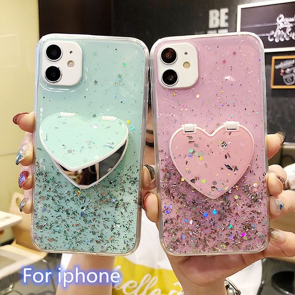 luxury sequin love heart mirror stand holder phone case for iphone 11 pro max xs max xr xs case 6 6s 7 8 plus cover funda coque
luxury sequin love heart mirror stand holder phone case for iphone 11 pro max xs max xr xs case 6 6s 7 8 plus cover funda coque