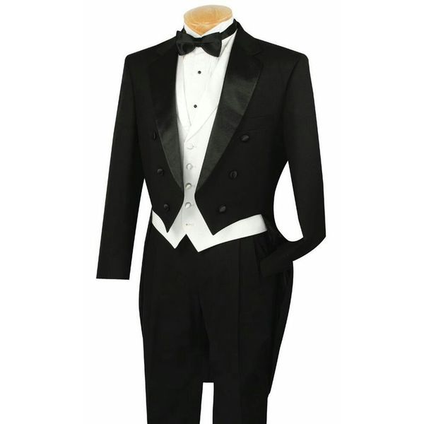 black tailcoat long jacket wedding suits for men blazer groom tuxedo outfit 3piece(coat+pants+vest)wide peaked lapel ternos morning party, Black;gray
black tailcoat long jacket wedding suits for men blazer groom tuxedo outfit 3piece(coat+pants+vest)wide peaked lapel ternos morning party, Black;gray