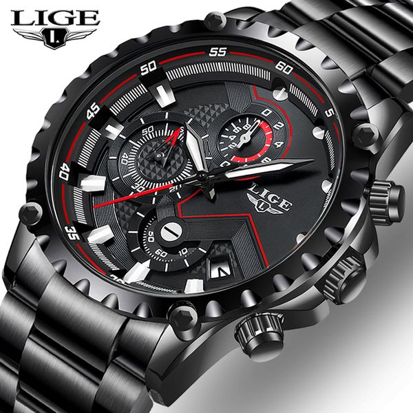 2019 lige men watch chronograph stainless steel business clock army sport quartz male watches relogio masculino, Slivery;brown
2019 lige men watch chronograph stainless steel business clock army sport quartz male watches relogio masculino, Slivery;brown