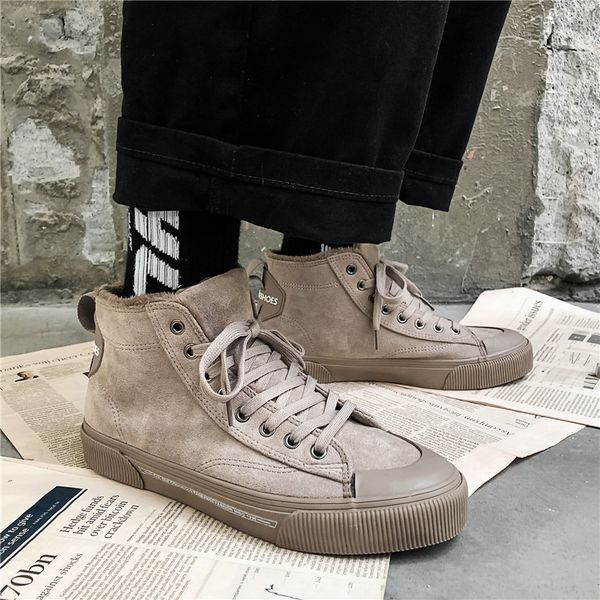 street style warm winter shoes men boots fashion winter sneakers fur shoes high casual male footwear a1973, Black
street style warm winter shoes men boots fashion winter sneakers fur shoes high casual male footwear a1973, Black