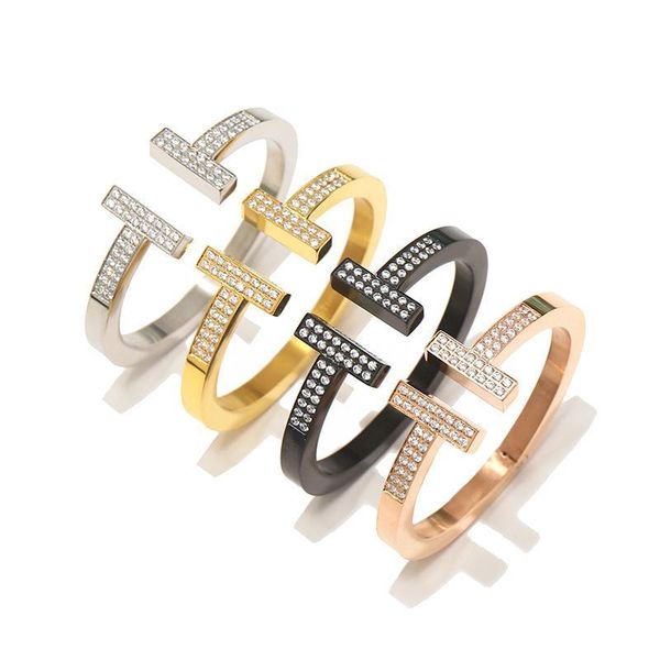 titanium steel jewelry street p star neutral wind coarsened double t ribbon bracelet, Black
titanium steel jewelry street p star neutral wind coarsened double t ribbon bracelet, Black