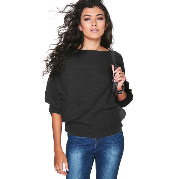 new autumn winter 2019 casual women sweater batwing long sleeve knitted sweater solid color pullover loose cotton, White;black
new autumn winter 2019 casual women sweater batwing long sleeve knitted sweater solid color pullover loose cotton, White;black