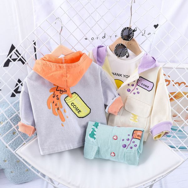 autumn baby girls long sleeve hooded cartoon color block casual jackets kids outerwear children's boys trench coats, Blue;gray
autumn baby girls long sleeve hooded cartoon color block casual jackets kids outerwear children's boys trench coats, Blue;gray
