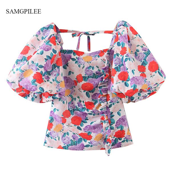 2020 women's square printed high waist short sleeve shirt womens blouse party shirts clothing blusas mujer de moda, White
2020 women's square printed high waist short sleeve shirt womens blouse party shirts clothing blusas mujer de moda, White