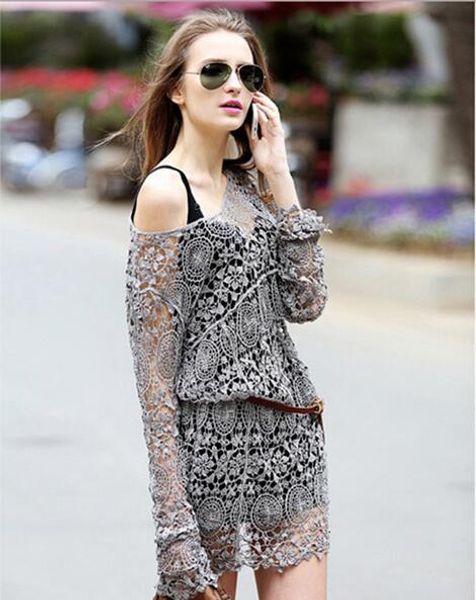openwork ladies long-sleeved loose tunic dress lace a-line skirt openwork ladies long-sleeved loose tunic dress, Black;gray
openwork ladies long-sleeved loose tunic dress lace a-line skirt openwork ladies long-sleeved loose tunic dress, Black;gray