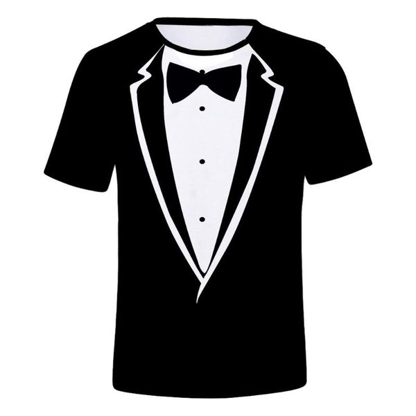men summer t- shirt brand-clothing suit bow tie print funny tshirts summer casual loose round neck short sleeve tee shirts, White;black
men summer t- shirt brand-clothing suit bow tie print funny tshirts summer casual loose round neck short sleeve tee shirts, White;black