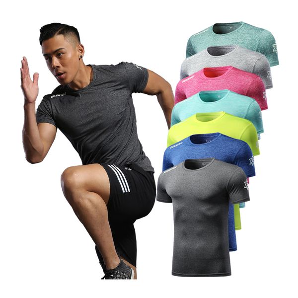 gym men t shirts workout running quick dry training short sleeve outdoor breathable bodybuilding soccer men sports shirts, Black;blue
gym men t shirts workout running quick dry training short sleeve outdoor breathable bodybuilding soccer men sports shirts, Black;blue