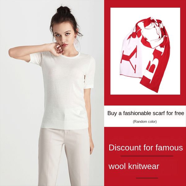 2020 solid color short-sleeved sweater wool wool thin base shirt pullover women's t-shirt woolen sweater women, White
2020 solid color short-sleeved sweater wool wool thin base shirt pullover women's t-shirt woolen sweater women, White