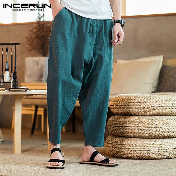 incerun cotton harem pants men plain elastic waist streetwear joggers 2020 baggy drop-crotch pants pockets casual trousers men, Black
incerun cotton harem pants men plain elastic waist streetwear joggers 2020 baggy drop-crotch pants pockets casual trousers men, Black