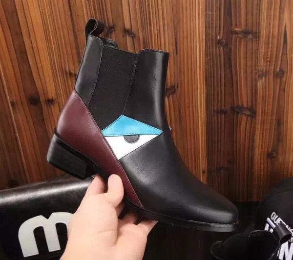 genuine leather women ankle boots low heel spring autumn ladies shoes catwalk patchwork boots botas mujer, Black
genuine leather women ankle boots low heel spring autumn ladies shoes catwalk patchwork boots botas mujer, Black