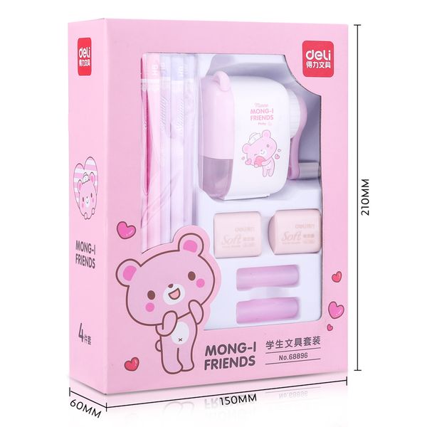 deli christmas stationery set gift pack pencil + pencil sharpener + rubber pen holder 17pcs pink and blue for kids 68896
deli christmas stationery set gift pack pencil + pencil sharpener + rubber pen holder 17pcs pink and blue for kids 68896