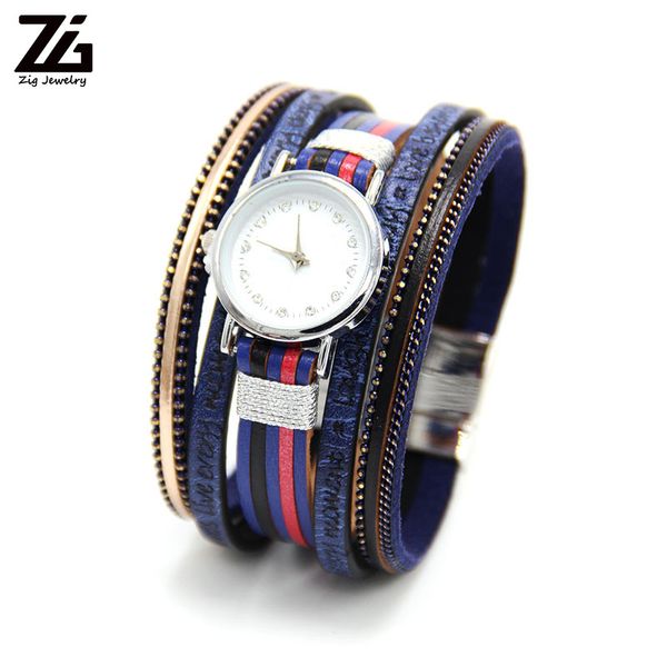 zg multilayer leather bracelets watch for women and man in 6 colors with magnet clasp crystal bohemian style, Golden;silver
zg multilayer leather bracelets watch for women and man in 6 colors with magnet clasp crystal bohemian style, Golden;silver