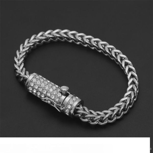 new box clasp fox franco link bracelet 20cm iced out rhinestone gold silver filled chain mens hip hop bracelet, Golden;silver
new box clasp fox franco link bracelet 20cm iced out rhinestone gold silver filled chain mens hip hop bracelet, Golden;silver