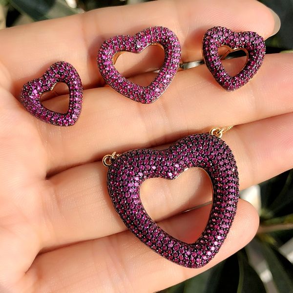 heart shape jewelry sets multicolor zirconia stud earrings pendant necklaces adjustable ring women cz bridal wedding sets, Silver
heart shape jewelry sets multicolor zirconia stud earrings pendant necklaces adjustable ring women cz bridal wedding sets, Silver