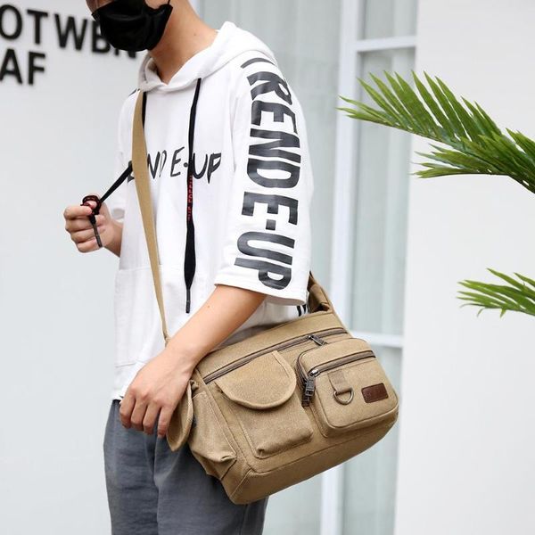 casual messenger bag men canvas large capacity shoulder crossbody multi-pocket zipper handbag fashionable and simple
casual messenger bag men canvas large capacity shoulder crossbody multi-pocket zipper handbag fashionable and simple