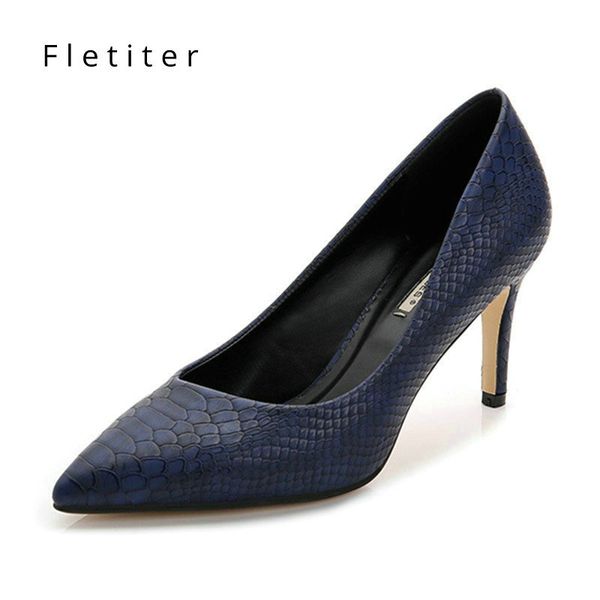 женская обувь на высоких каблуках кожаное платье насосы обувных дамы заостренный toe элегантная работа синий насосы обувь из натуральной кож, Black 
женская обувь на высоких каблуках кожаное платье насосы обувных дамы заостренный toe элегантная работа синий насосы обувь из натуральной кож, Black