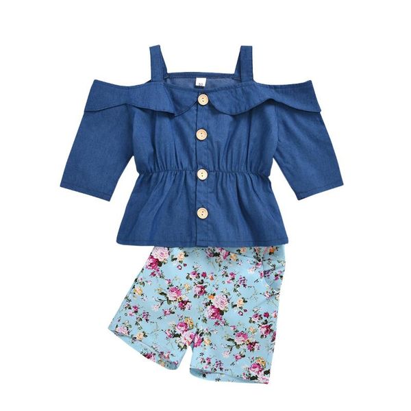 summer girl set cotton denim blouse + floral skirt sets for kids fashion children suit kids clothes, White
summer girl set cotton denim blouse + floral skirt sets for kids fashion children suit kids clothes, White