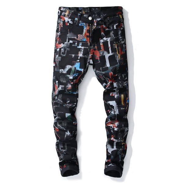 men's fashion 3d pattern personal designer black pinted jeans slim fit small feet denim pants long hip hop trousers 5621#, Blue
men's fashion 3d pattern personal designer black pinted jeans slim fit small feet denim pants long hip hop trousers 5621#, Blue