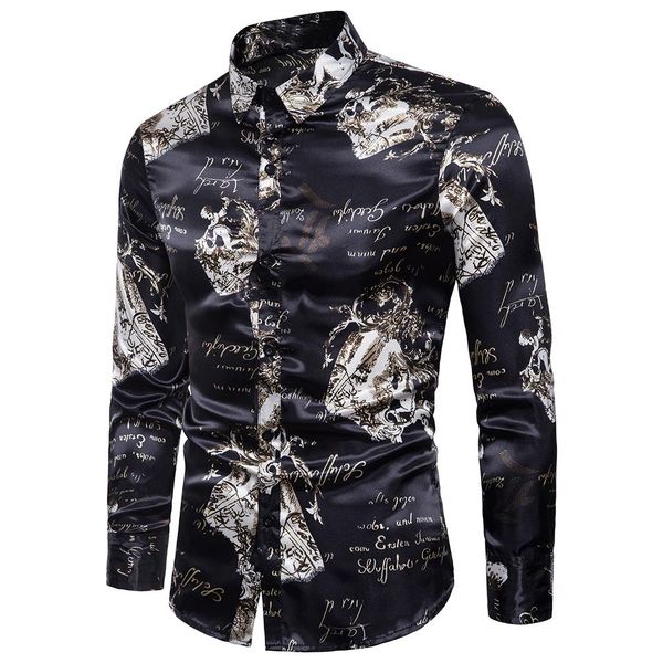 men dance prom silk like satin slim turn down collar long sleeve buttons shirt new men's dress shirts, White;black
men dance prom silk like satin slim turn down collar long sleeve buttons shirt new men's dress shirts, White;black