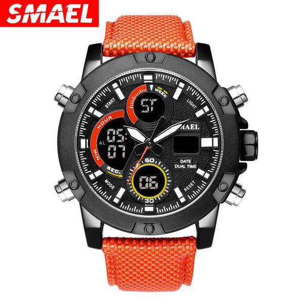 smael watches men sport dual display led analog calendar man watch leather bracelet horloges mannen dijital kol saati, Slivery;brown
smael watches men sport dual display led analog calendar man watch leather bracelet horloges mannen dijital kol saati, Slivery;brown