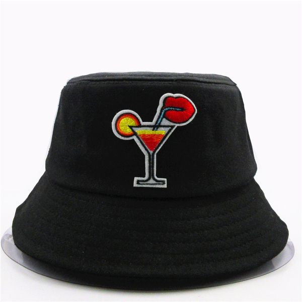 cloches the style cartoon cocktail embroidery bucket hat fisherman outdoor travel sun cap hats for child men and women 292
cloches the style cartoon cocktail embroidery bucket hat fisherman outdoor travel sun cap hats for child men and women 292