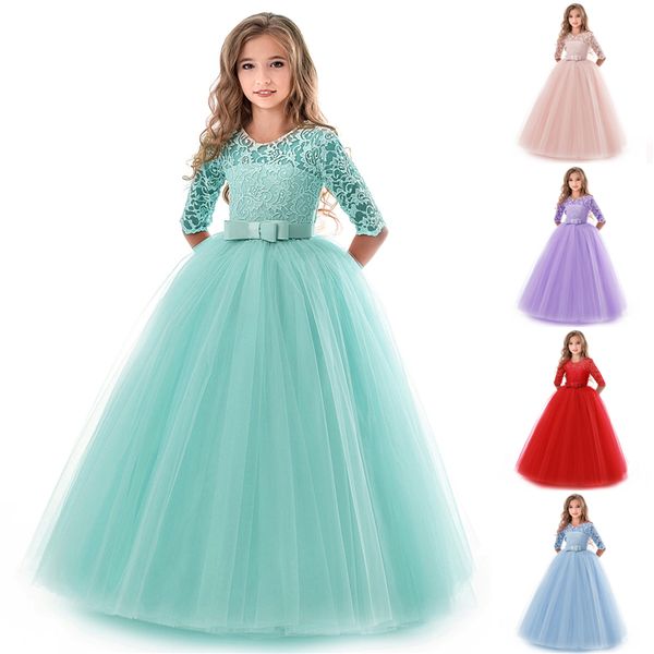 girls gown princess dress 5 colors long sleeve long skirt bow mesh lace party dresses prom dress ajy806, Red;yellow
girls gown princess dress 5 colors long sleeve long skirt bow mesh lace party dresses prom dress ajy806, Red;yellow