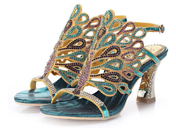 roman high heel sandals 2017 new fashion summer shoes hollow peacock high heel chunky heel diamond-encrusted sandals, Black
roman high heel sandals 2017 new fashion summer shoes hollow peacock high heel chunky heel diamond-encrusted sandals, Black