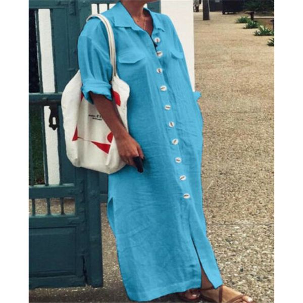 boho womens button down dress spring autumn casual loose long maxi dress long sleeve casual dresses vestidos blue white pink 2xl, Black;gray
boho womens button down dress spring autumn casual loose long maxi dress long sleeve casual dresses vestidos blue white pink 2xl, Black;gray