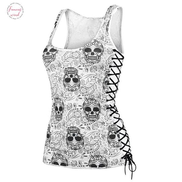 skull print tank women summer tee casual round neck sleeveless slim slimming o neck tank camis vest, White
skull print tank women summer tee casual round neck sleeveless slim slimming o neck tank camis vest, White