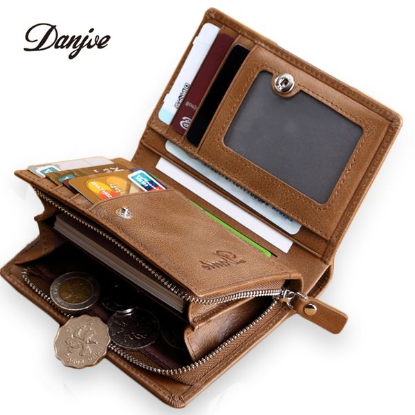 danjue genuine cowhide leather men wallet short zipper coin purse small vintage wallets brand designer brand pocket, Red;black
danjue genuine cowhide leather men wallet short zipper coin purse small vintage wallets brand designer brand pocket, Red;black