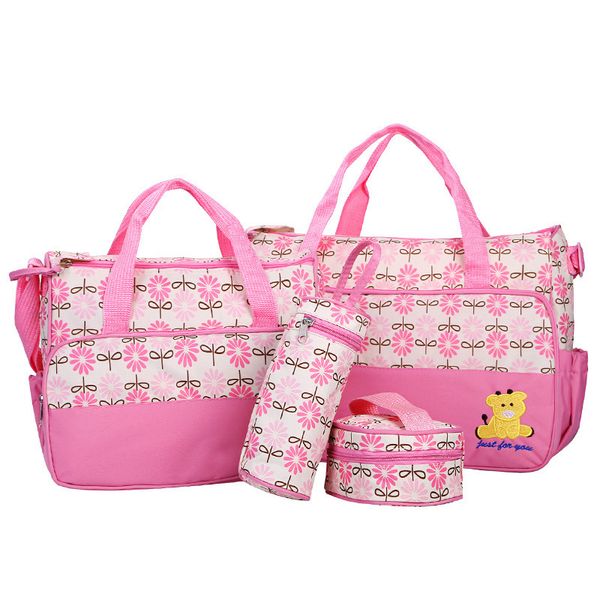 5 pcs set baby diaper bag multifunction bag for strollers for mom reusable nappy pads travel backpack handbag large capacity
5 pcs set baby diaper bag multifunction bag for strollers for mom reusable nappy pads travel backpack handbag large capacity