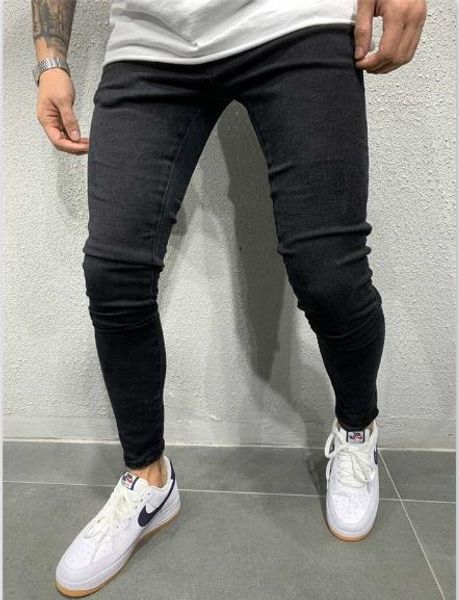 men designer pencil pants casual slim fit washed jeans fashion street style mid waist pants men clothing, Blue
men designer pencil pants casual slim fit washed jeans fashion street style mid waist pants men clothing, Blue