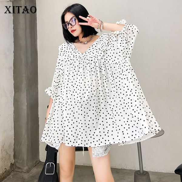 xitao plus size pleated dot chiffon blouse women clothes 2020 summer new fashion v neck half sleeve ruffles shirt dzl1036, White
xitao plus size pleated dot chiffon blouse women clothes 2020 summer new fashion v neck half sleeve ruffles shirt dzl1036, White
