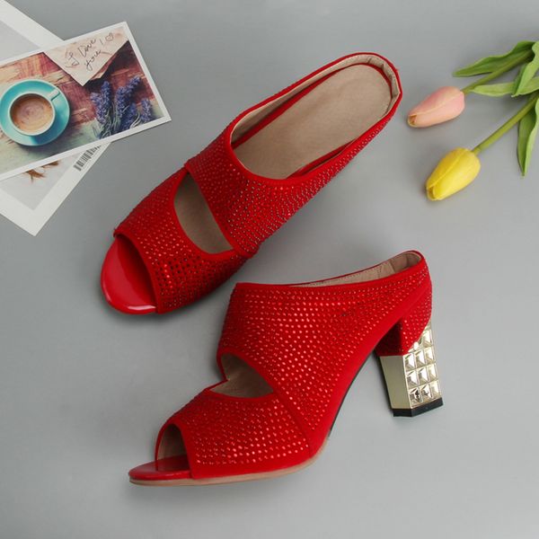 women shoes summer peep toe slides party evening chunky high heels slipper crystal silver sandals ladies slides red, Black
women shoes summer peep toe slides party evening chunky high heels slipper crystal silver sandals ladies slides red, Black
