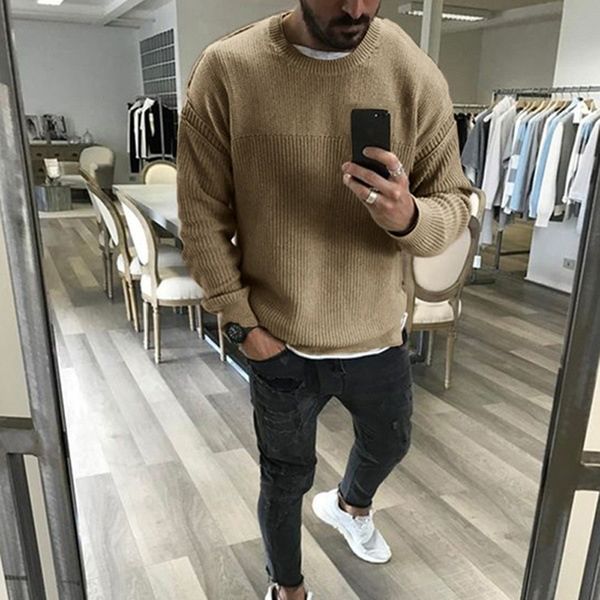 men's sweater casual round neck long sleeve sweater slim fit warm pullover regular acrylic fiber, White;black
men's sweater casual round neck long sleeve sweater slim fit warm pullover regular acrylic fiber, White;black