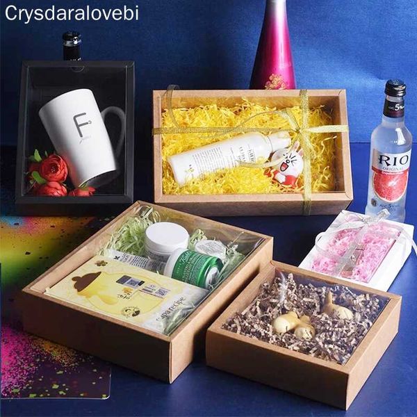 10pcs folding kraft paper box with transparent pvc window gift box packaging cajas de carton present
10pcs folding kraft paper box with transparent pvc window gift box packaging cajas de carton present