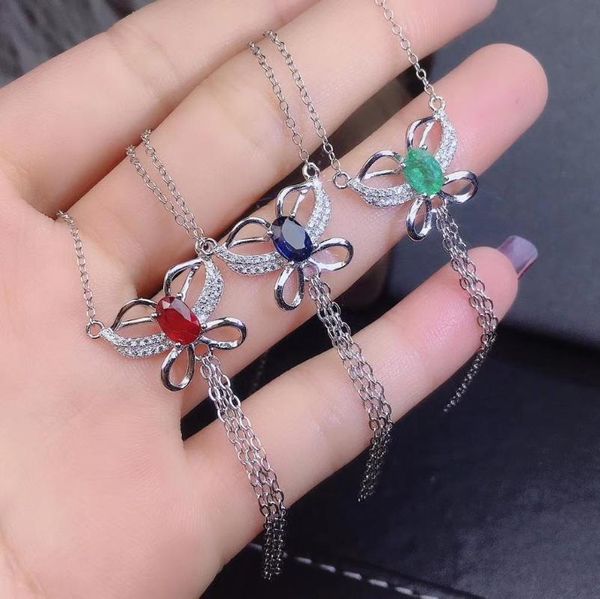 natural red ruby necklace s925 silver natural emerald sapphire necklace fashion lovely bow butterfly girl gift party jewelry
natural red ruby necklace s925 silver natural emerald sapphire necklace fashion lovely bow butterfly girl gift party jewelry