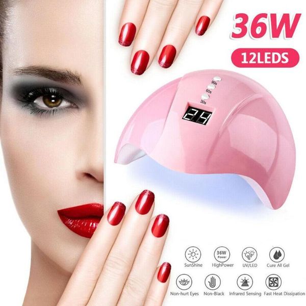 36w nail lamp mini uv led nail dryer automatic sensing source leds 12 light suitable gels for all double lcd 30/60/99s time a8v2
36w nail lamp mini uv led nail dryer automatic sensing source leds 12 light suitable gels for all double lcd 30/60/99s time a8v2