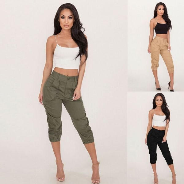 s-2xl womens cargo pants high waist jogger skinny trousers pockets sweatpants, White;red
s-2xl womens cargo pants high waist jogger skinny trousers pockets sweatpants, White;red