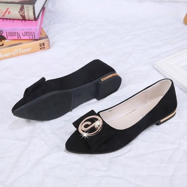 2020 new simple tip metal decoration flat shoes female shallow mouth comfortable bow soft casual comfortable peas shoes j14-66, Black
2020 new simple tip metal decoration flat shoes female shallow mouth comfortable bow soft casual comfortable peas shoes j14-66, Black