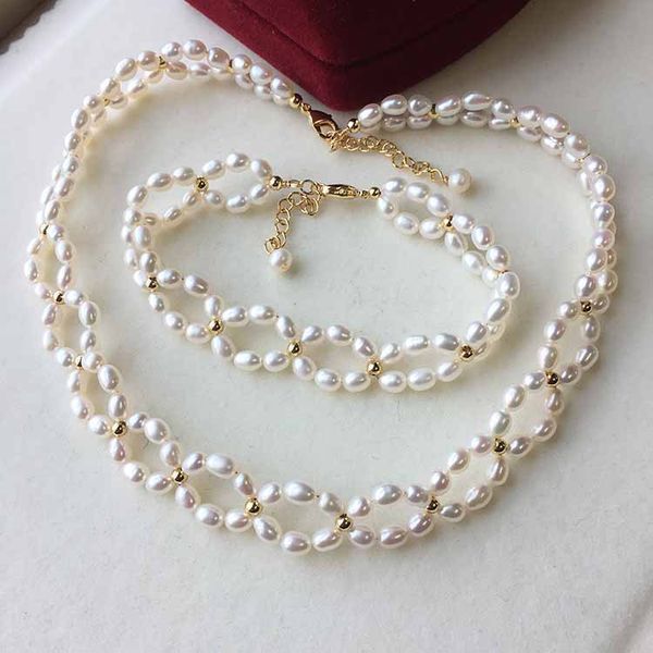 new arriver pearl necklace bracelet white rice genuine freshwater pearl jewelry set handmade wedding jewelry, Black
new arriver pearl necklace bracelet white rice genuine freshwater pearl jewelry set handmade wedding jewelry, Black
