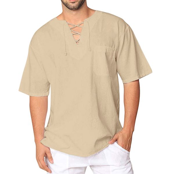 men casual short sleeve cotton linen white shirts fashions male loose button-up v neck shirts camisa social masculina 3xl, White;black
men casual short sleeve cotton linen white shirts fashions male loose button-up v neck shirts camisa social masculina 3xl, White;black